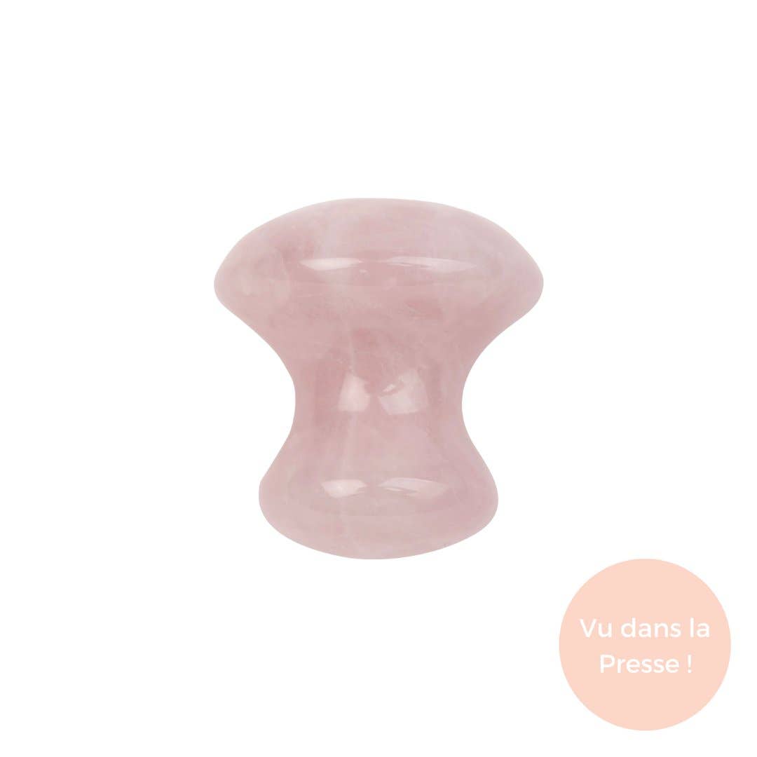 Mushroom Depuff en quartz rose – accessoire de massage visage.